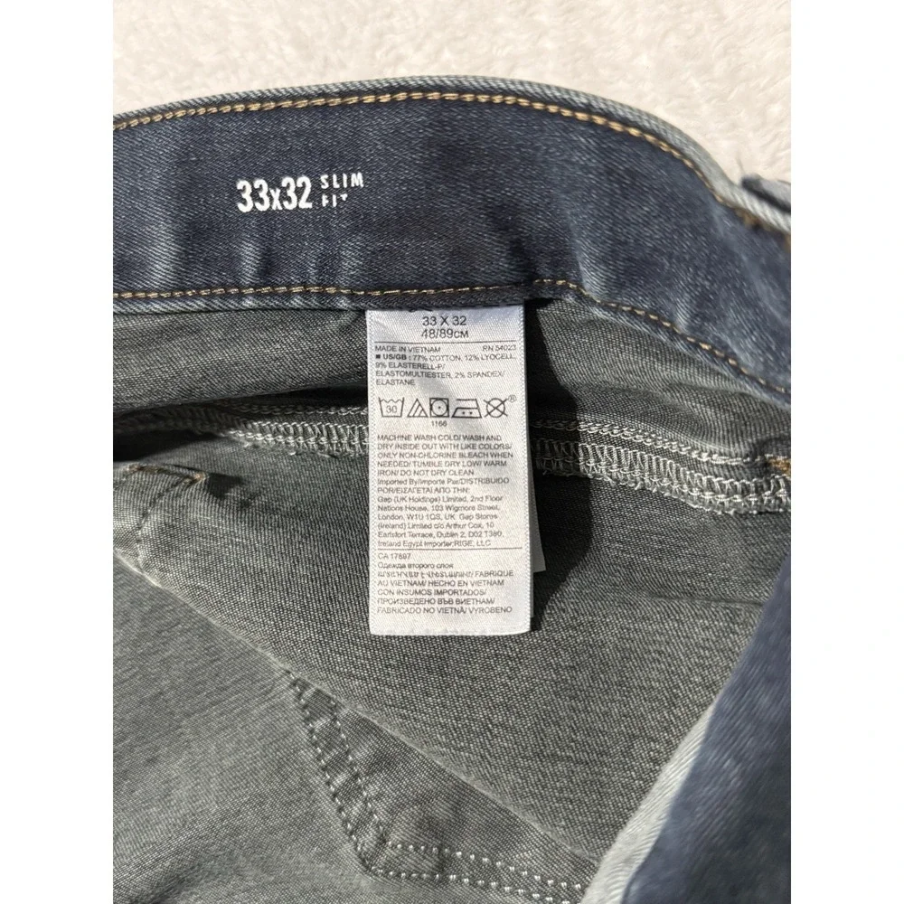 Banana Republic‎ Traveler Jeans Mens 33x30 Blue Slim Tapered Stretch